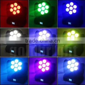 LED Beam Light 7pcs x 12w Quad 4in1 RGBW LED Stage Moving Head Lamp 13CH DMX512 thumbnail-2