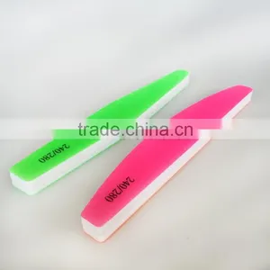 High Quality Custom Neon Pink Sponge Nail Polish Buffer Double Sides Buffer Nail Shining File Buffer Factory Quality Choice thumbnail-3