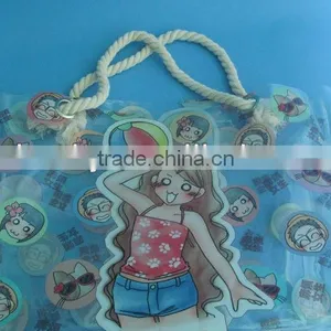 Plastic Pvc Beach Bag With Hand Length Handle thumbnail-1