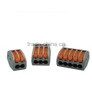 Factory Wholesale Equivalent Wago 222 Series Push in 2p 3p 5p Quick Wire Connector Electrical Terminal Block thumbnail-3