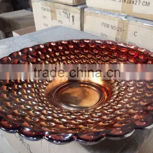 European Style Table Serving Retro Design Glass Fruit Plate thumbnail-2