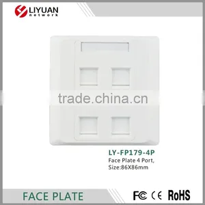 LY-FP179-4P Face Plate Rj45 Faceplate Wall Outlet Network Information Outlet thumbnail-1