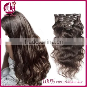 Clip Human 26 Inch Color #2 Human Hair Clip In Extensions Body Wave Human Hair Extension Clip On Hot Sale thumbnail-1
