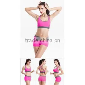 Quick-dry Sports Bra Set Shakeproof Ladies Running Fitness Vest Wireless Running Bra Yoga Sport Bra Sexy Womens Tracksuits Set thumbnail-2