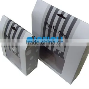 Unique Hanger Paper Box Packaging for Clothes With PVC Window thumbnail-1