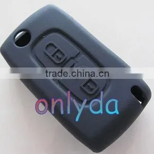 World Global Selling Silicone Rubber Car Key Covers Peugeot Remote Key Silicon Cover (black ) thumbnail-1