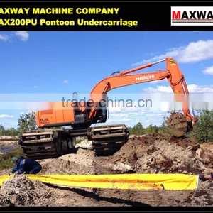 Chinese Cheap MAX200PU Floating Track Undercarriage for AMPHIBIOUS EXCAVATOR , Suitable to 20 to 23Ton Class Excavator thumbnail-3