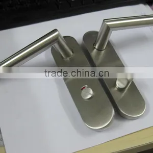 Stainless Steel Door Handle With Plate / Door Lever Handle on Plate / Short Plate Door Handle thumbnail-1