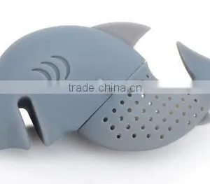 Lovely Shark Silicone Tea Strainer Tea Filter Tea Infuser Portable Tea Tools Kitchen Accessories thumbnail-5
