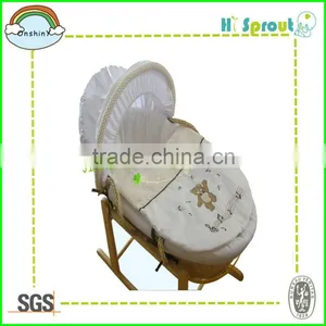 High Quality Corn Husk Portable Baby Moses Basket for Newborn thumbnail-1
