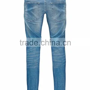 Blue Colour and Washed Style Denim Jean thumbnail-2