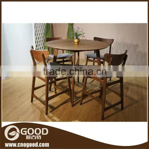 Wholesale Style Rubber Wood Dining Room Bar Chair Set thumbnail-1