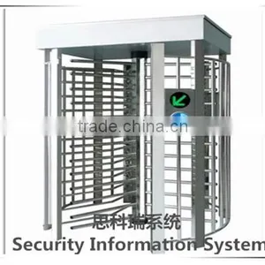 Rfid Card Reader Security Single Lane Full Height Turnstile Gate for Airport Security thumbnail-2