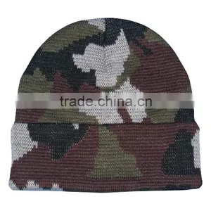 New Fashion Camouflage Style Jacquard Beanies Wholesale thumbnail-1