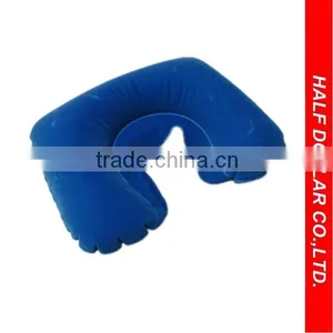 Flocking Inflatable Neck Rest Pillow, Inflatable Flocking Neck Pillow for Relaxing thumbnail-1