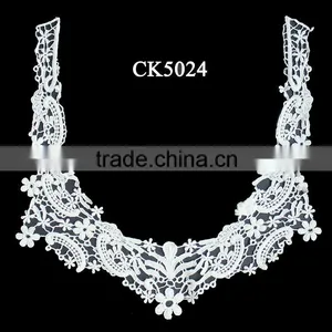 New Design White Cotton Lace Fabric Cotton Embroidery Lace for Dress thumbnail-4