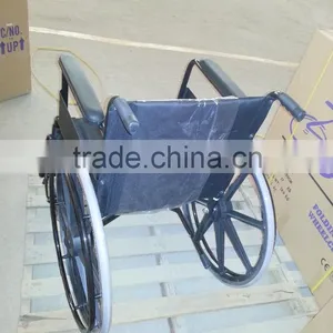 TOPMEDI Steel Portable Medical Foldable Manual Wheel Chair for Handicapped thumbnail-3