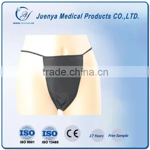 Disposable Black Nonwoven Sheer G-string thumbnail-1