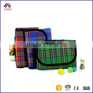 Check Folding Colorful Portable Camping Blanket thumbnail-1