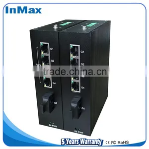 Good Price of 5 Port Full Gigabit Industrial Switch 1x1000BaseX FX Port and 4x10/100/1000BaseTx Ports Ethernet Switch I505B thumbnail-4