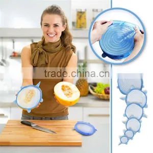 Good Quality Super Stretch Universal Silicone Lid Cover Sets Fleible Silicone Lid thumbnail-4