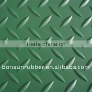 3mm to 6mm Thickness Anti- Slip Willow Pattern Rubber Mat thumbnail-1