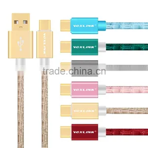 VOXLINK 5v 1a Gold Plated 0.25m/1m/2m/3m Crocodile USB Typc c Charger Cable for Macbook thumbnail-1
