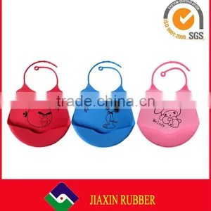 New Items Food Grade Embroidery Baby Bibs With Snaps thumbnail-2