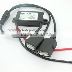 Direct Current Buck Converter 12V(8-35V) To 5V/3A/15W, Dual USB Output thumbnail-1