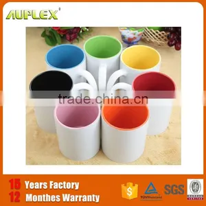 Popular 11oz Porcelain Mug Inner Colorful Blank Sublimation Printing Mug thumbnail-1