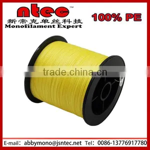 Super Power PE Braided Fishing Line 300m 50LB Yellow thumbnail-1