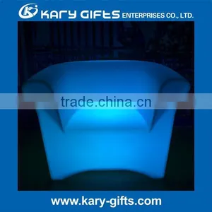 LED Glow Chair Plastic Lighted Sofa thumbnail-1