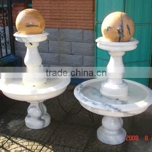 White Marble Fountain Ball thumbnail-1