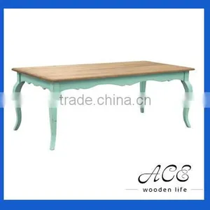Vintage Solid Wooden Table Painting Legs Wooden Table thumbnail-1
