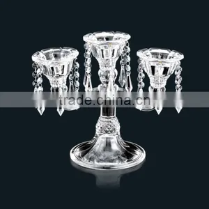 Lead-free Crystal Wholesale Glass Tall Candelabras Wedding Centerpieces thumbnail-1