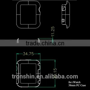 New Arrival 2015 Eco-friendly Crystal Clear Plastic Protective Case for IWatch 38mm and 42mm thumbnail-3