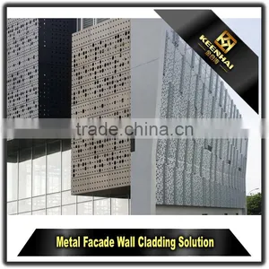 Decorative Hollow Powder Coated Exterior Modern Building Aluminium Facade thumbnail-3