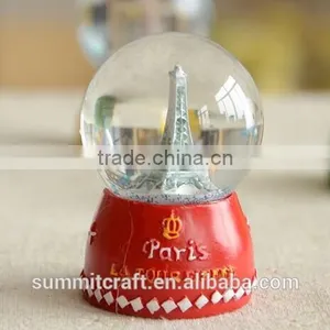 Paris Souvenir Red Base Resin Eiffel Tower Snowball Gifts thumbnail-1