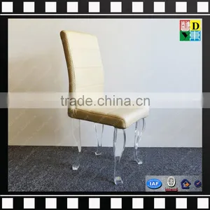 Hot Sale Top Quality Fancy Acrylic Dining Chair Elegant Design Dining Chair With Acrylic Leg PMMA Lucite Acrylic Furniture Leg thumbnail-1