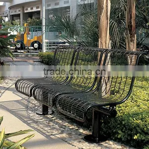 Metal Mesh Chinese Style Garden Bench thumbnail-4