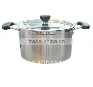 High Quality 100L Stainless Steel Stockpot With Visible Glass Lid thumbnail-1