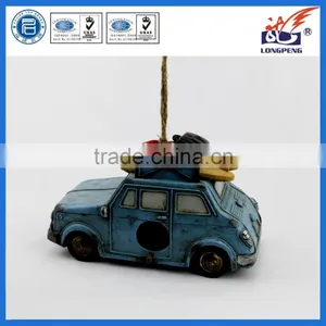 Wholesale Polyresin Hanging Bird House Nest Boxes With Rope Hanger thumbnail-1
