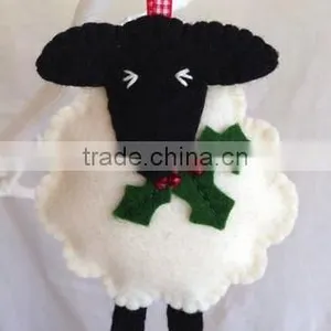 Express Hot Sale High Quality New Products Wholesale Eco Handmade Felt Black Sheep Plush Toy Made in China thumbnail-1