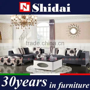 Latest Design Sofa Set, Beige Linen Arabic Furniture Fabric Corner Living Room Sofa thumbnail-4
