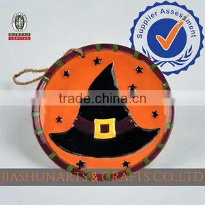 Witch Hat Relief Ceramic Decorative Wall Hanging thumbnail-1