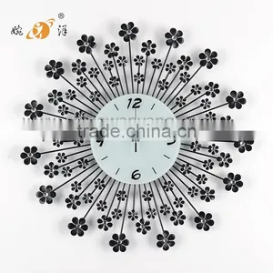 Wholesale Decoration Large Wall Clock Flower Design Factory thumbnail-1