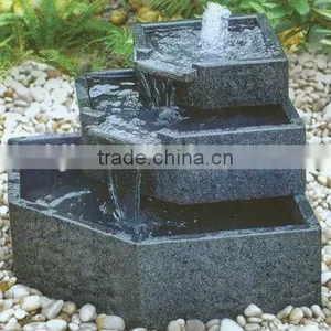 Garden Decorative Hollow Granite Three Levels Stone Fountain thumbnail-1