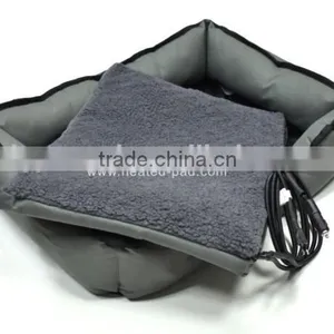 Indoor Heated Dog Bed Sleeper With Cushion for a Warm and Comfortable Pet Bed - Grey - 20 x 20 x 6" thumbnail-1