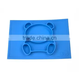 Food Serving Placemats Custom Made Placemats Dining Table Silicone Plate for Baby thumbnail-1