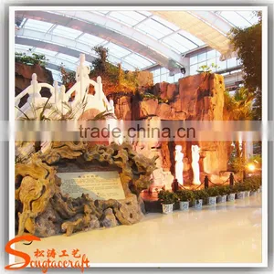 Artificial Waterfalls Fountain Outdoor Decoration Customized Fiber Glass Artificial Waterfall Fountain thumbnail-3